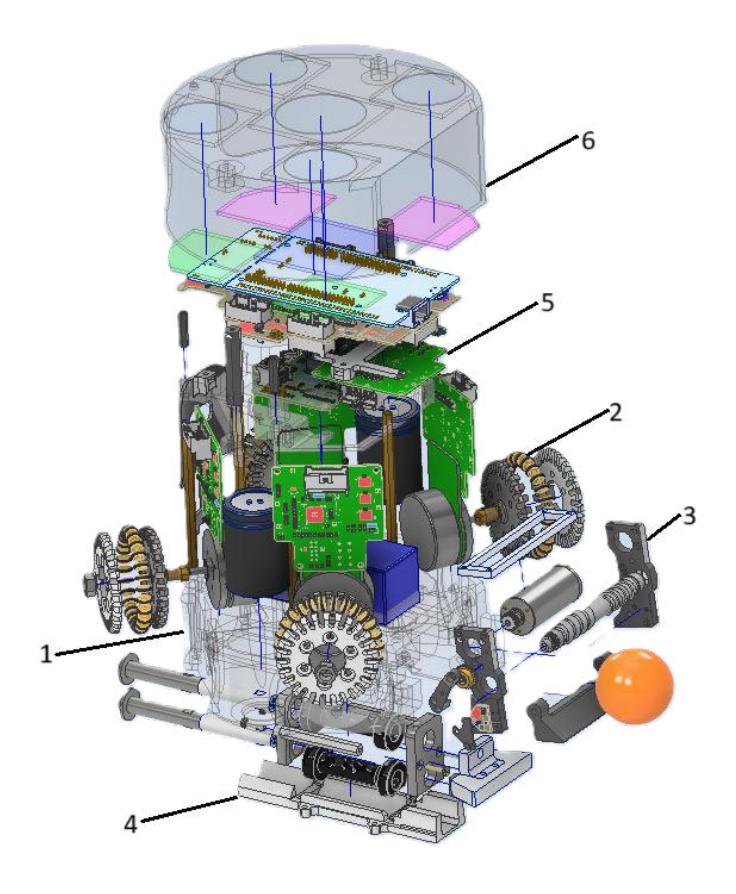 Fig. 1. Robot's exploded view, with all modules.
