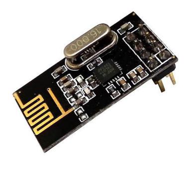 nRF24L01 2.4 GHz Transceiver Board (left), Adafruit's RFM95W 868-915 MHz Transceiver Board (right)