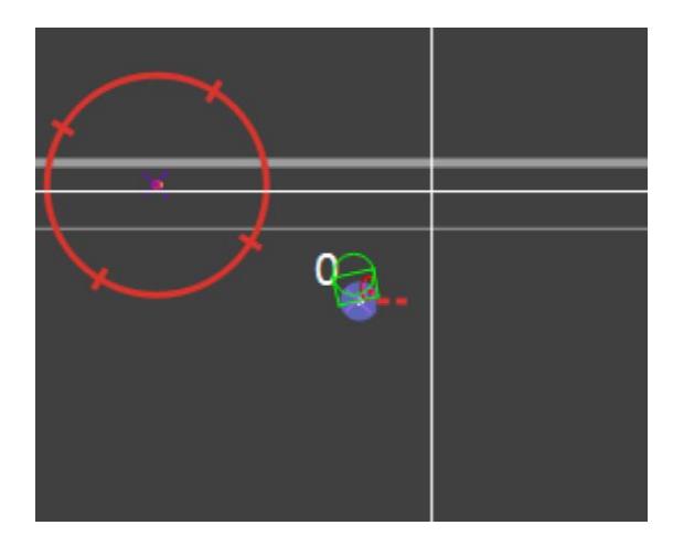 Fig. 4: Simulated blind spot
