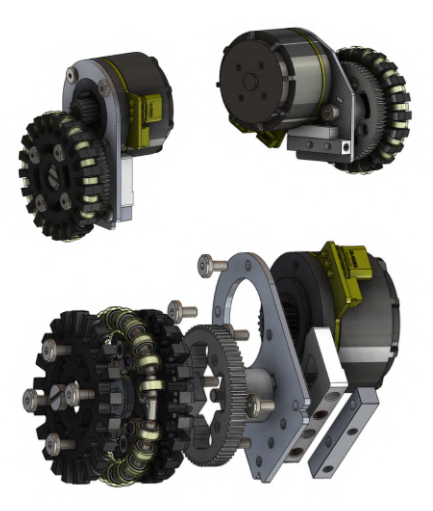 Fig. 2. Exploded view of the wheel actuator assembly