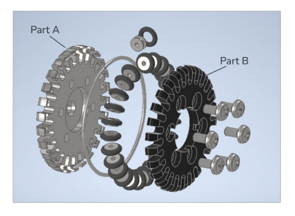 Wheels exploded view.