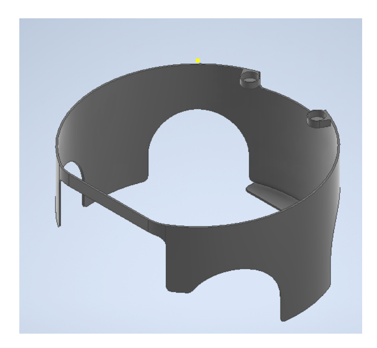 Bottom half of shell affixed to robot