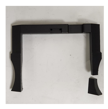 Fig. 9: The front structure with a broken pillar due to collision.