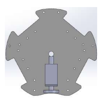 Comparison between the previous and updated versions of the kick actuators, highlighting the difference in size.