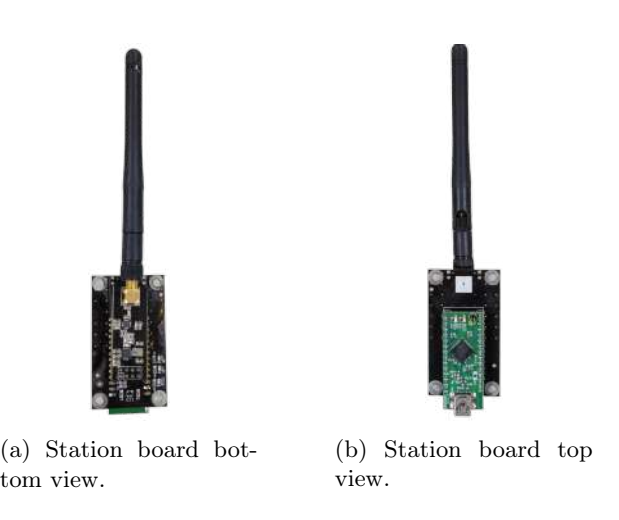 New station board top and bottom views.