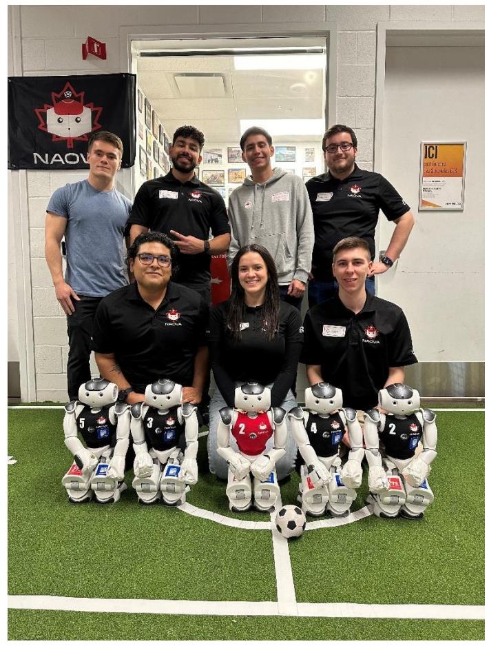 Fig. 1: The majority of the current Naova team members for the 2024 RoboCup season.